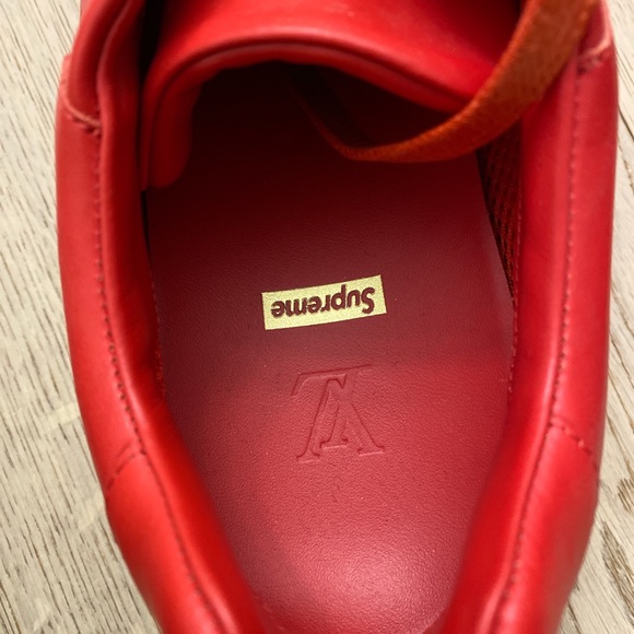 Louis Vuitton run away supreme red gum shoes - Picture 3 of 4